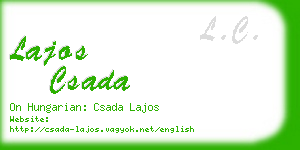 lajos csada business card